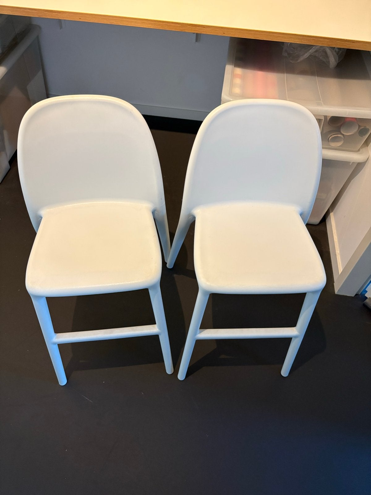 Twee witte IKEA URBAN stoelen, Ophalen, Kunststof, Twee, Wit