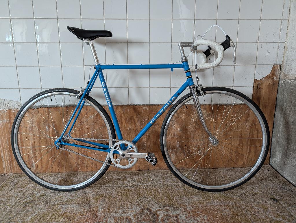 Gazelle Champion Mondial AB 60cm singlespeed met handremmen, Fietsen en Brommers, Fietsen | Racefietsen, Ophalen, Staal, Velgrem
