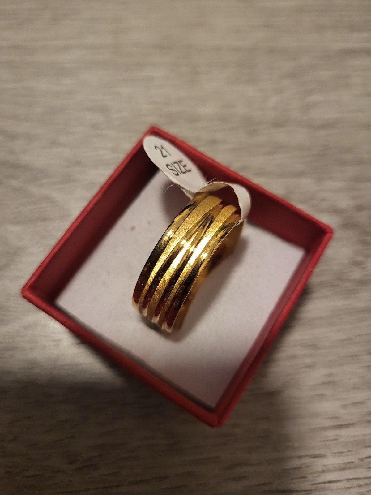 Nieuwe Gouden Ring Maat 21, 20 of groter, Nieuw, Ophalen of Verzenden, Dame of Heer