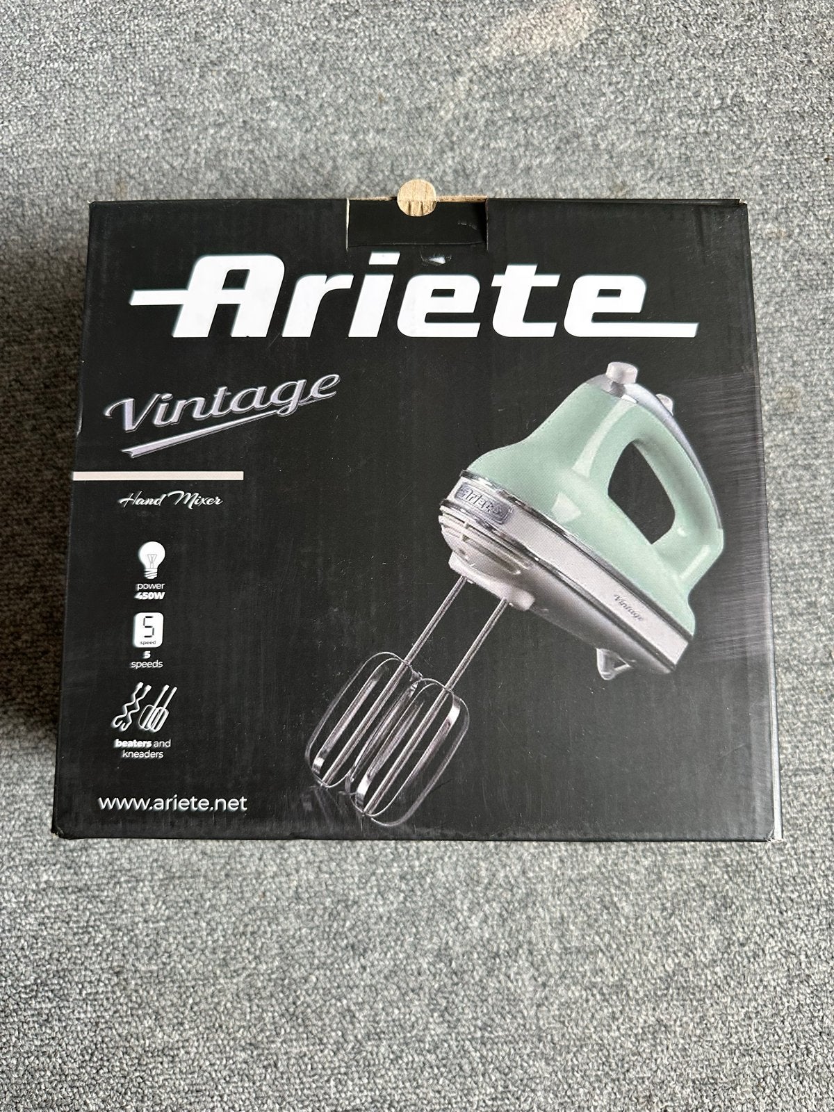 Ariete Vintage Handmixer - Nieuw in doos, Ophalen of Verzenden, Nieuw, 3 snelheden of meer