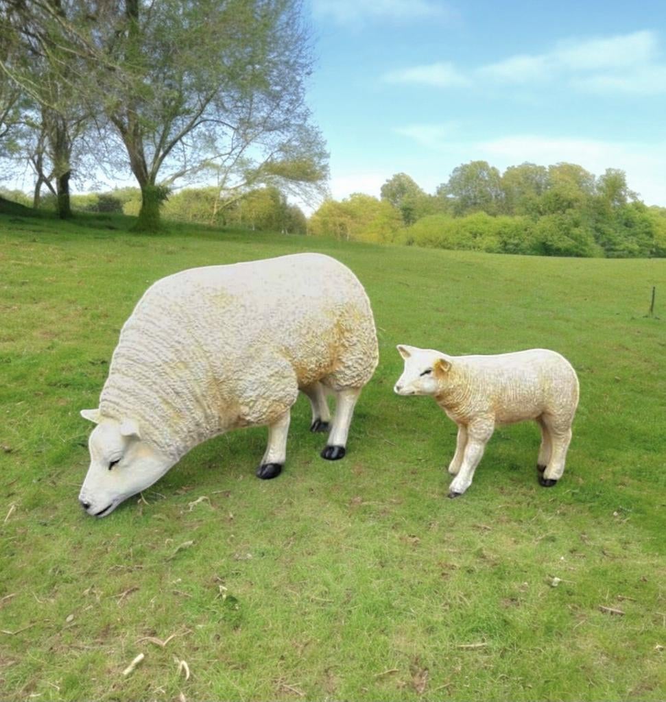 Ezel beeld, decoratie koeien beelden, schapen, koe beeld, Tuin en Terras, Tuinbeelden, Ophalen, Nieuw, Kunststof, Dierenbeeld