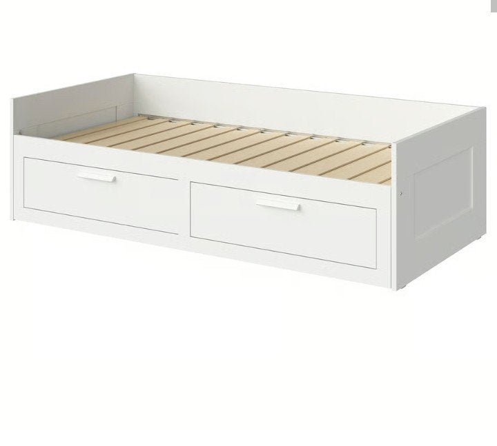 IKEA brimnes Bedbank met 2 lades - Wit 1/2 persoons, Modern, Scandinavisch, Wit, Tweepersoons, Ophalen of Verzenden