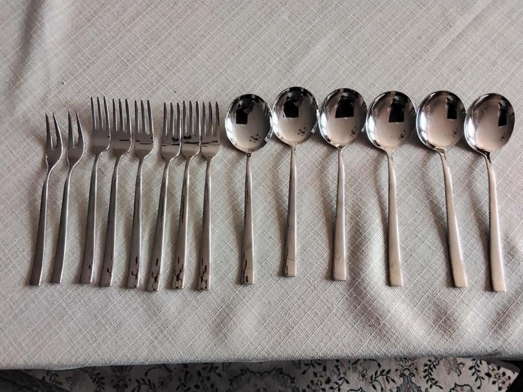 Zwilling  6 pers Spaghetti bestek, Huis en Inrichting, Keuken | Bestek, Ophalen of Verzenden, Zo goed als nieuw, Rvs of Chroom