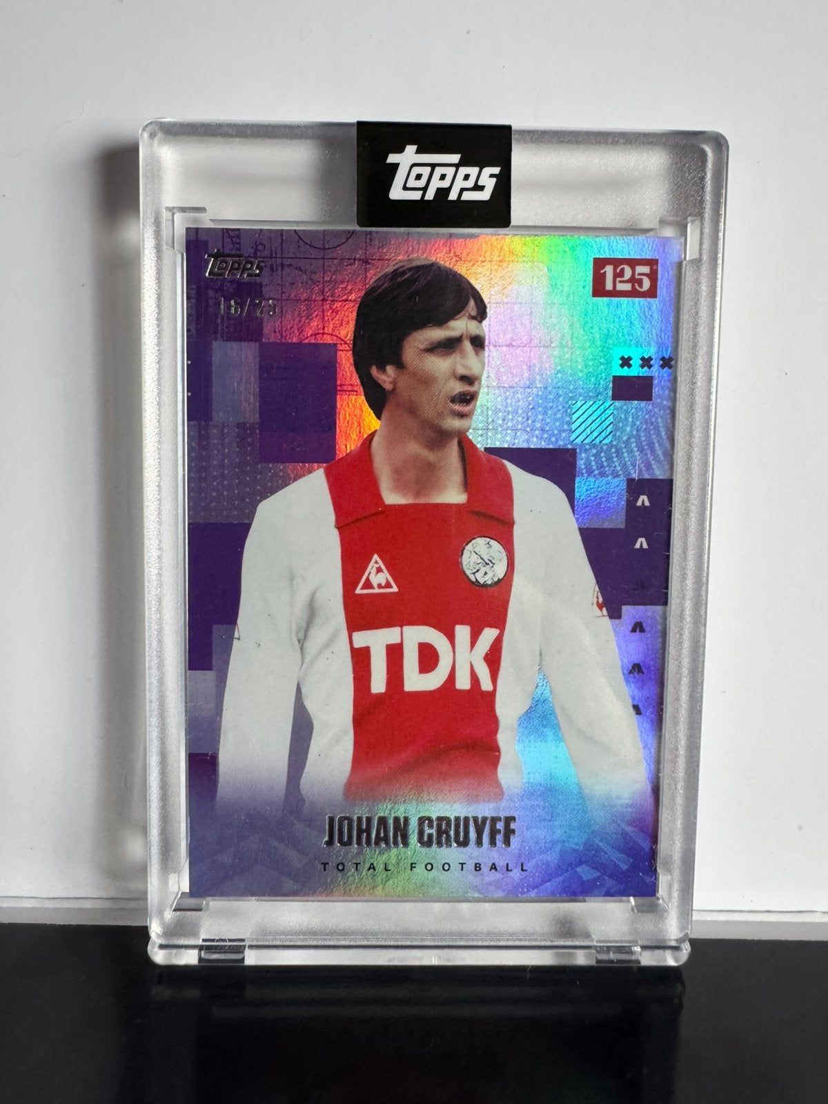Johan Cruijff /25 Ajax 125 Topps, Verzamelen, Sportartikelen en Voetbal, Ophalen of Verzenden, Zo goed als nieuw, Ajax, Poster, Plaatje of Sticker