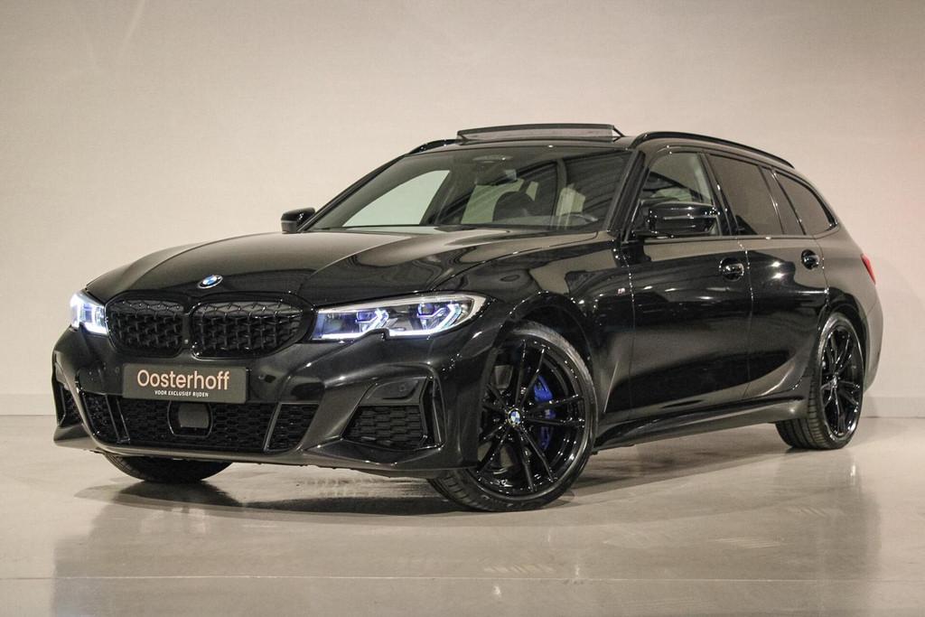 BMW 3-serie Touring M340i xDrive High Executive PANO | LASER, Auto's, BMW, 1780 kg, Gebruikt, Zwart, Zwart