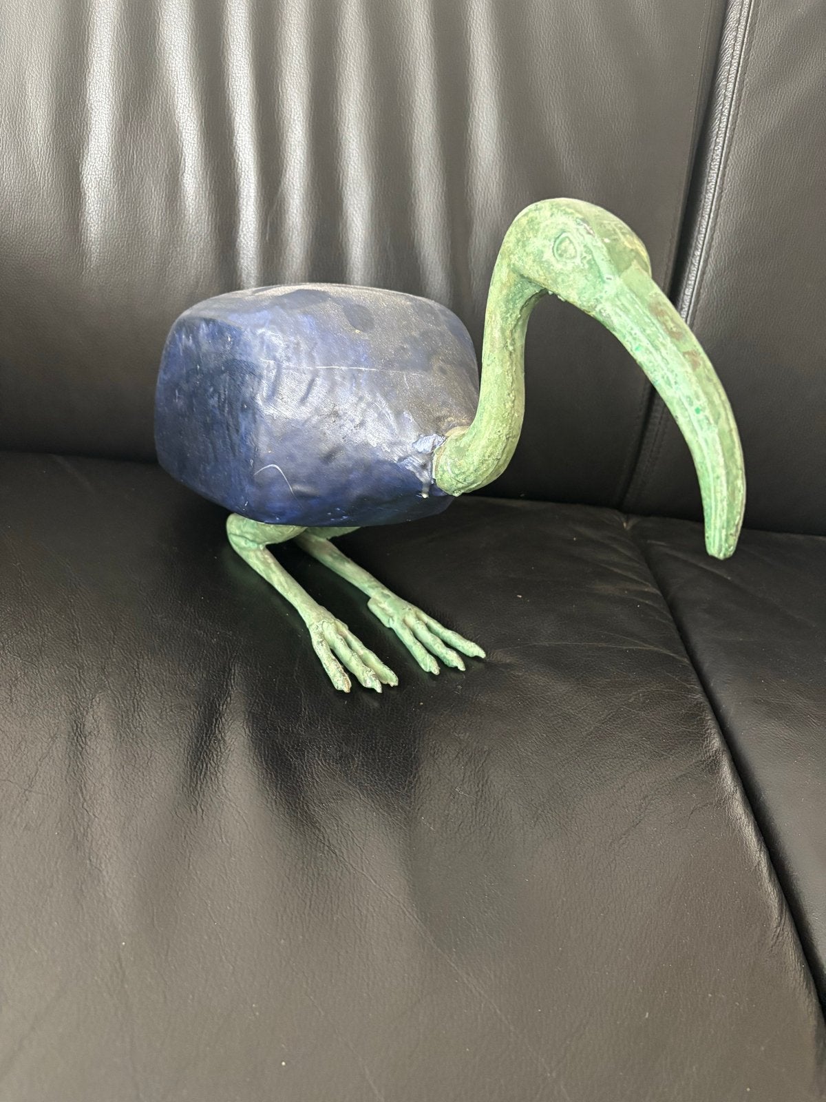 Unieke Ibis Vogel Sculptuur - Kunstzinnige Decoratie, Antiek en Kunst, Ophalen of Verzenden