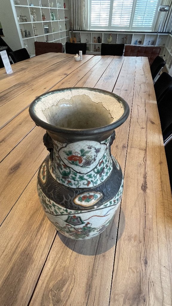Antieke Nanking vaas 19e eeuw, Ophalen