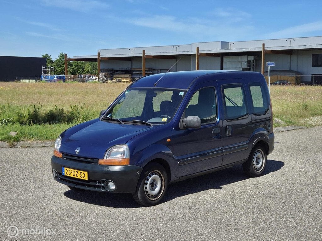 Renault Kangoo combi 1.4 RN Airco / Dubbele schuifdeur, Gebruikt, 4 cilinders, Blauw, 49 €/maand