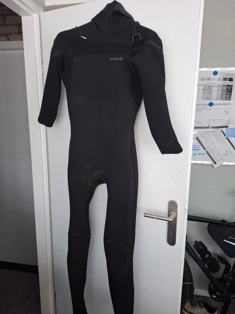 Surfpak winter 5/4  met vaste cap maat Large, Wetsuit, Gebruikt, Ophalen of Verzenden, Heer