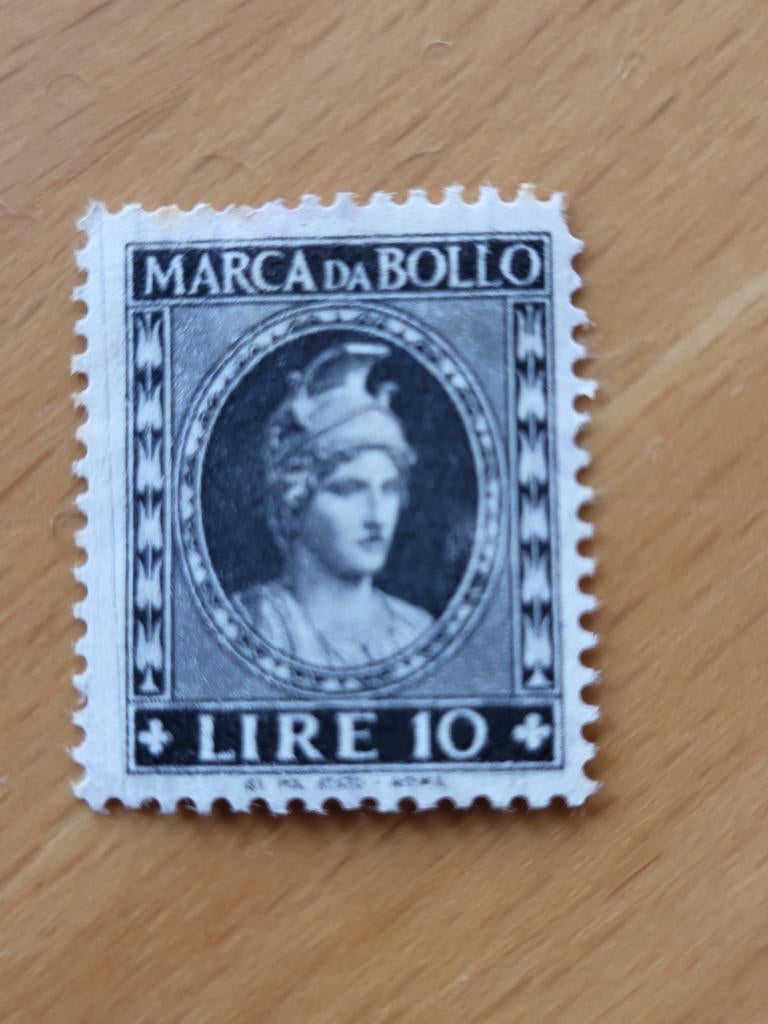 Italiaanse fiscale zegel 10 Lire, Ophalen of Verzenden