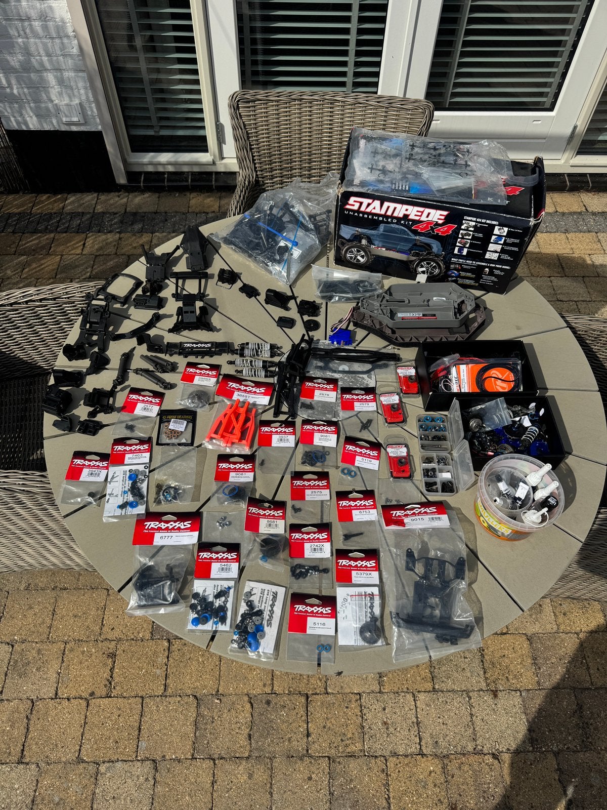 GROTE PARTIJ traxxas rustler 4x4/stampede 4x4 onderdelen, Ophalen of Verzenden