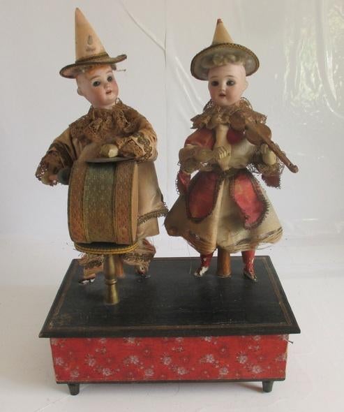 antieke Schoenau poppen automaat viool trom Gustave Vichy, Ophalen