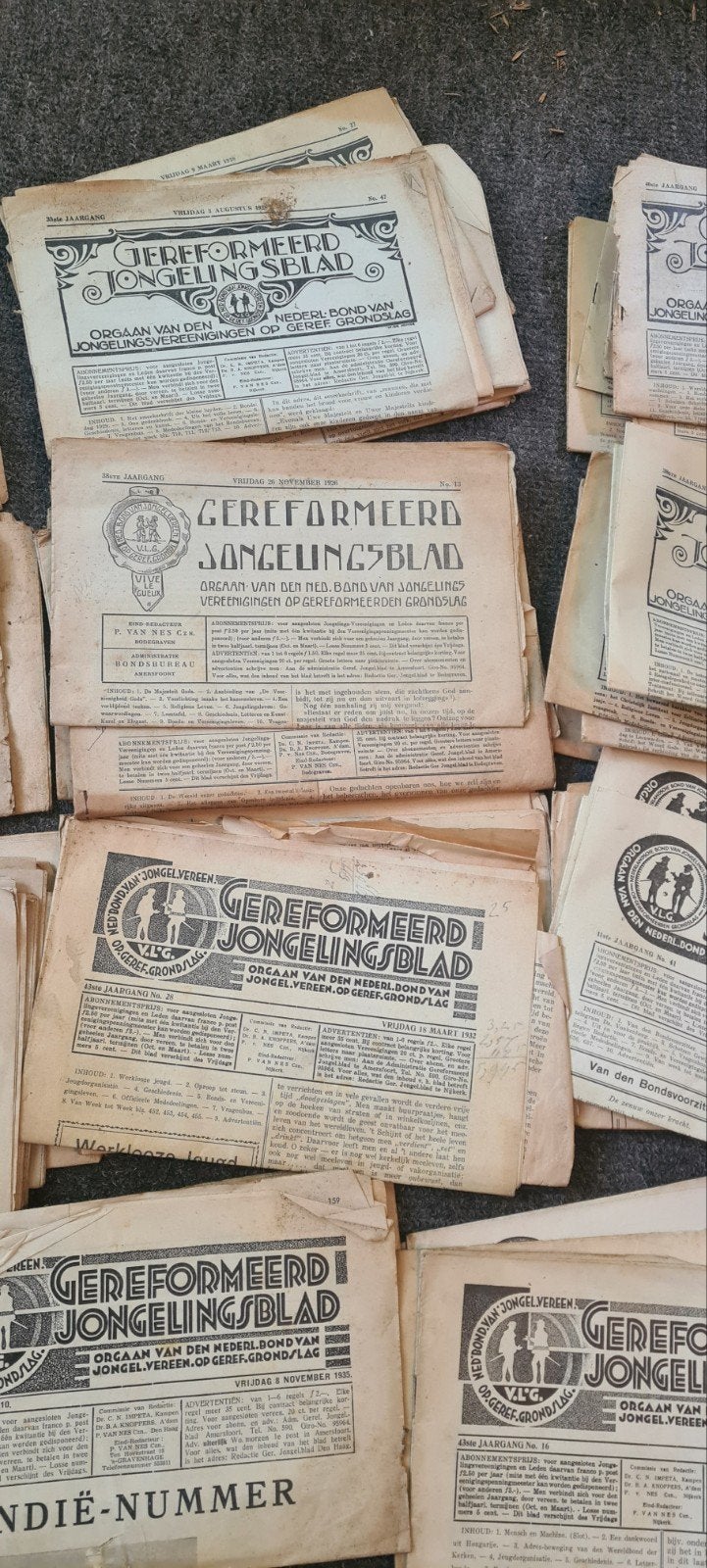 100 jaar oude Geref.Jongelingsblad 1921-1934 - ca. 60 stuks, Boeken, Tijdschriften en Kranten, Ophalen of Verzenden, Zo goed als nieuw