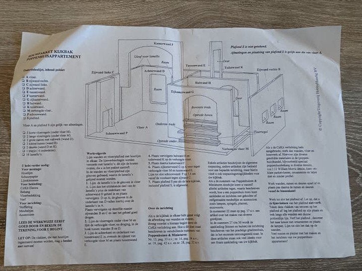 DIY Poppenhuis Appartement Bouwpakket - Merk Onbekend, Gebouwen, Zo goed als nieuw, Overige merken, Knutselset