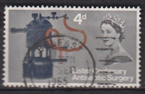 Engeland GB 1965 100 jaar Antiseptische Chirugie J. Lister, Verzenden, Gestempeld, Overige thema's