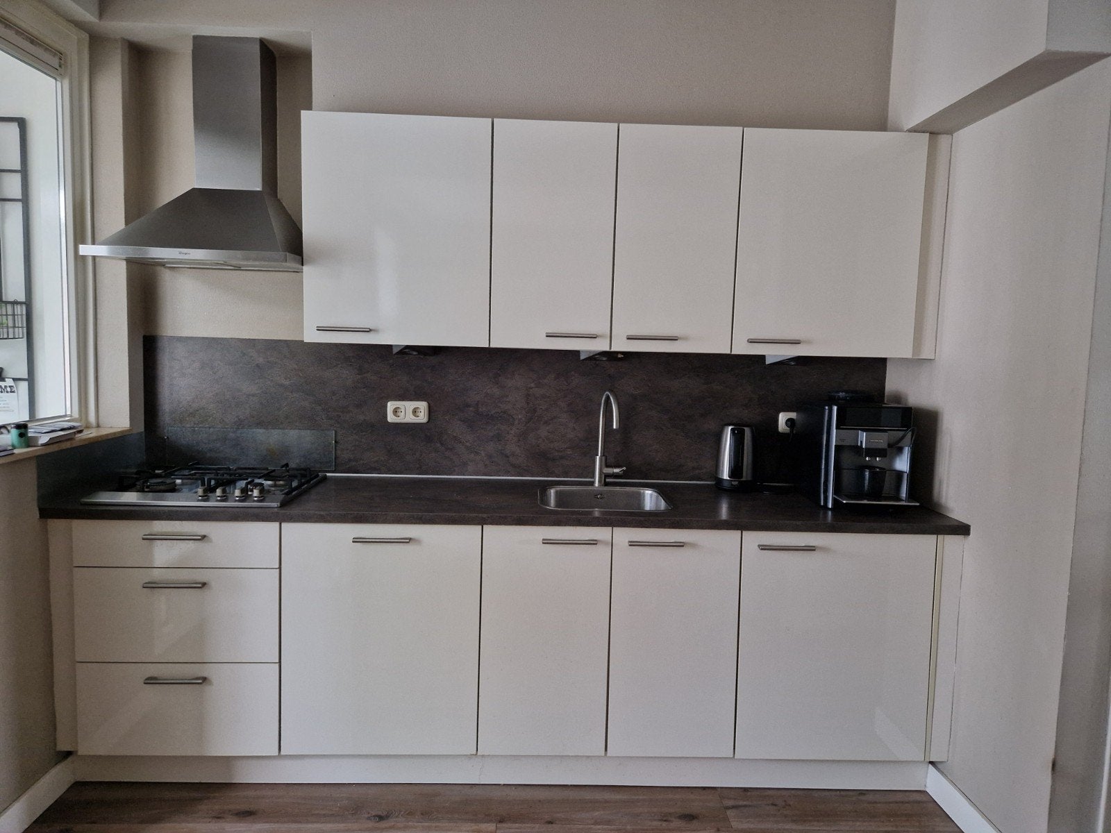 keukenblok, Huis en Inrichting, Keuken | Complete keukens, Ophalen, Gebruikt, Crème, Kunststof