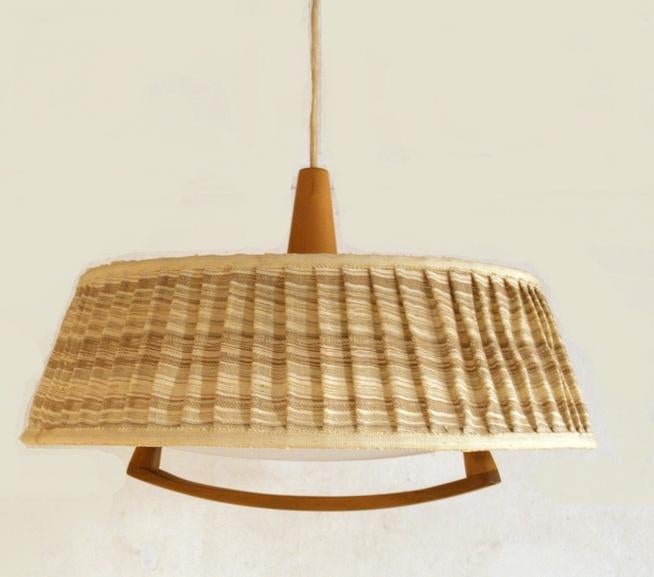 Vintage seventies Temde Germany pendant design lamp, Gebruikt, -, -, Ophalen of Verzenden