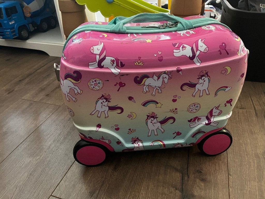 Kinder koffer, Sieraden, Tassen en Uiterlijk, Koffers, Hard kunststof, Minder dan 50 cm, Zo goed als nieuw, Minder dan 35 cm