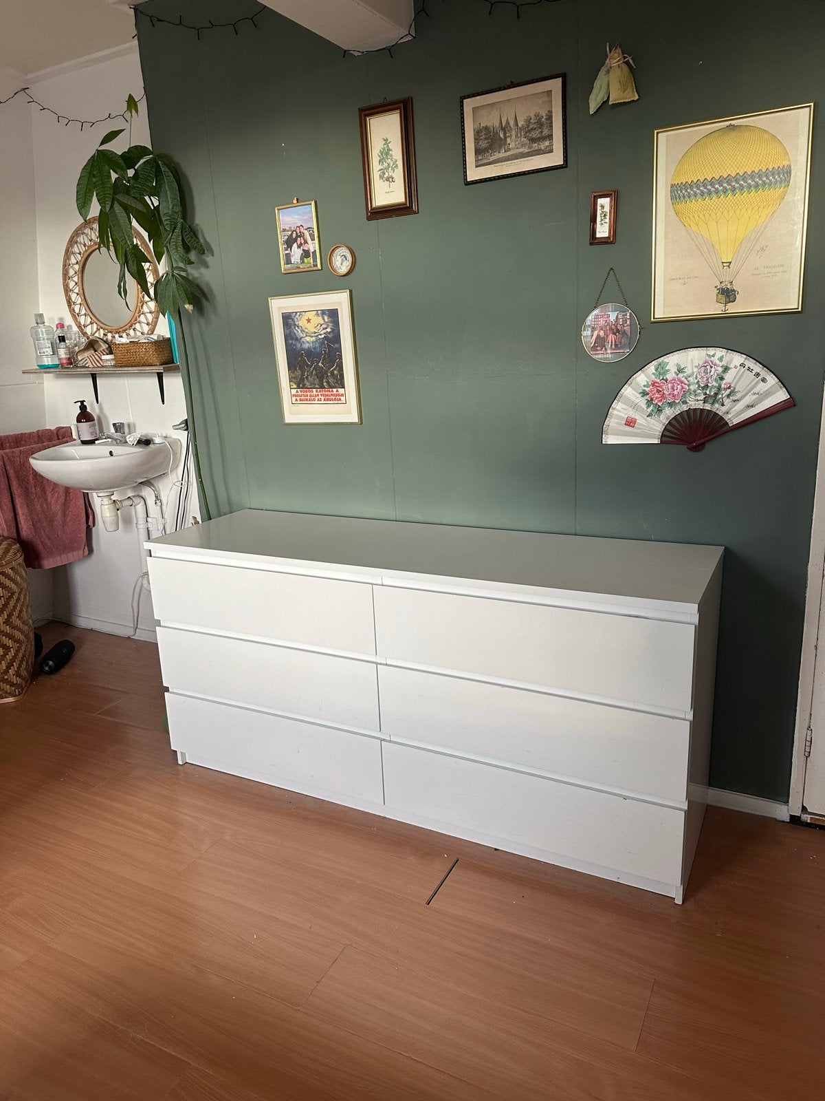 IKEA Malm ladekast wit - 160x48x78 cm, Ophalen, Gebruikt, 5 laden of meer, 150 tot 200 cm