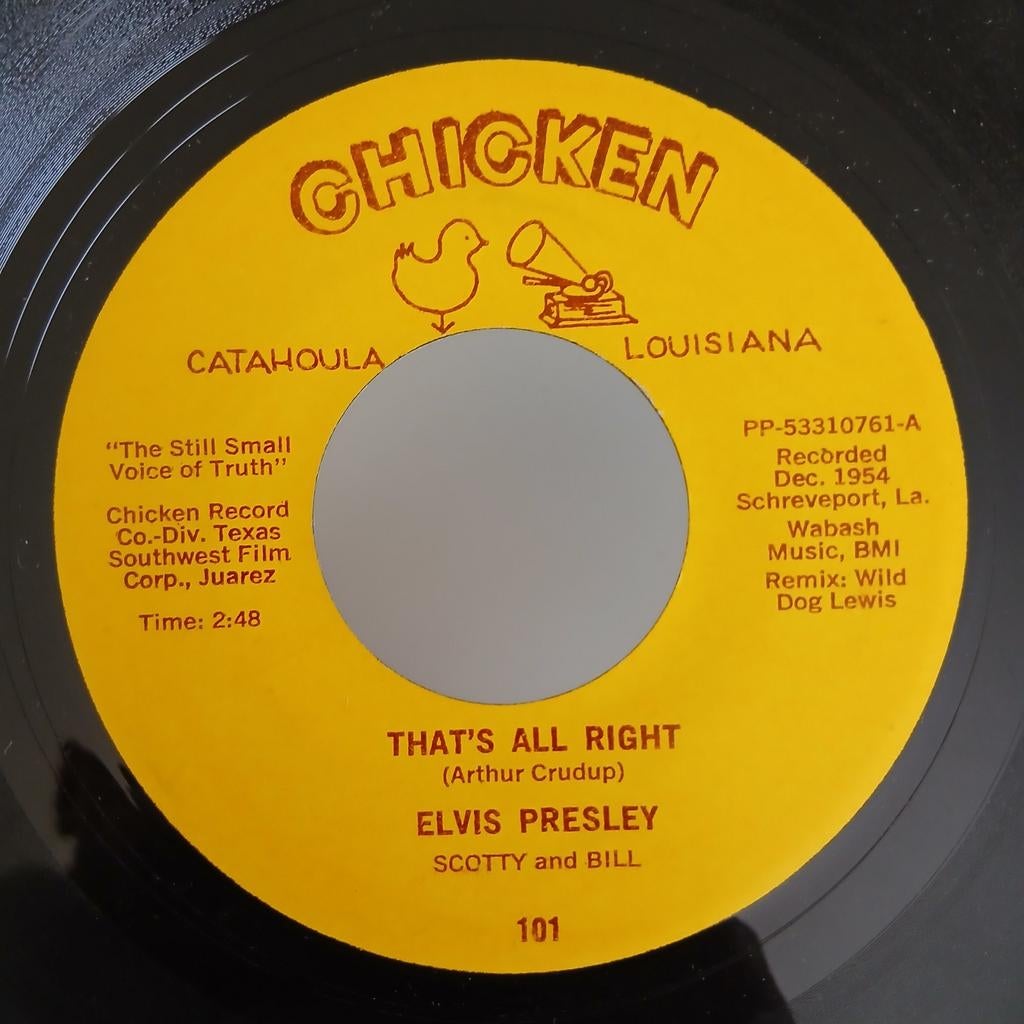 Elvis Presley - That's All Right (Chicken Record 1954), Ophalen of Verzenden, 1970 - 1979, Zo goed als nieuw, 7 inch
