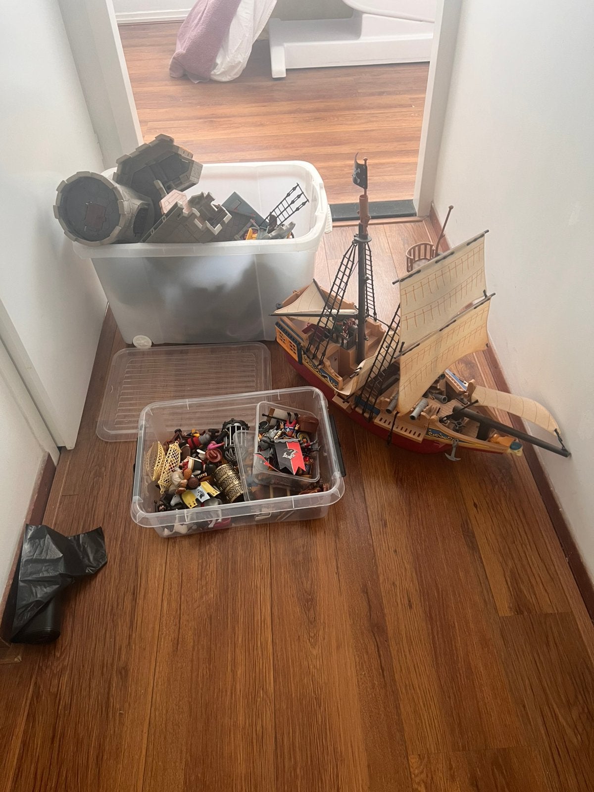 Playmobile piraten schip en kasteel, Ophalen of Verzenden, Zo goed als nieuw