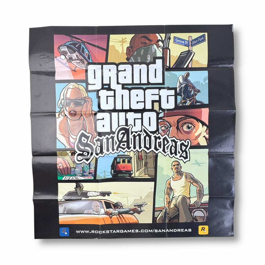 Grand Theft Auto San Andreas | poster, Spelcomputers en Games, Games | Sony PlayStation 2, Ophalen of Verzenden, Zo goed als nieuw