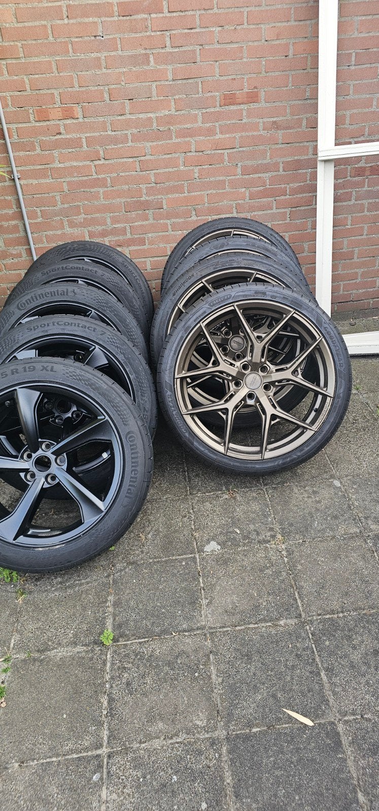 NEW Tesla Model Y 19" crossflow Velgen Hankook S1 Evo3 EV, Auto-onderdelen, Banden en Velgen, Nieuw, 235 mm, Band(en), Personenwagen