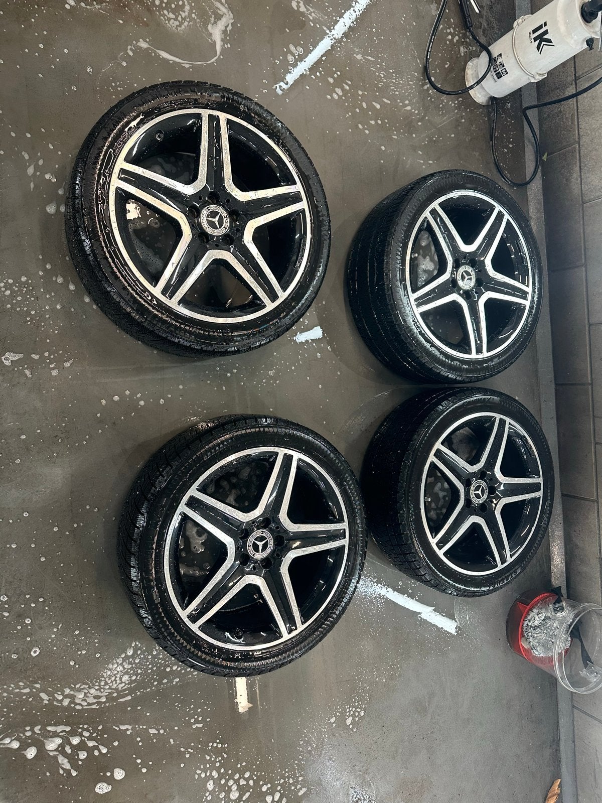 Mercedes GLA X156 Velgen met Banden 235/45R19 5x112, 19 inch, Gebruikt, Banden en Velgen, 235 mm