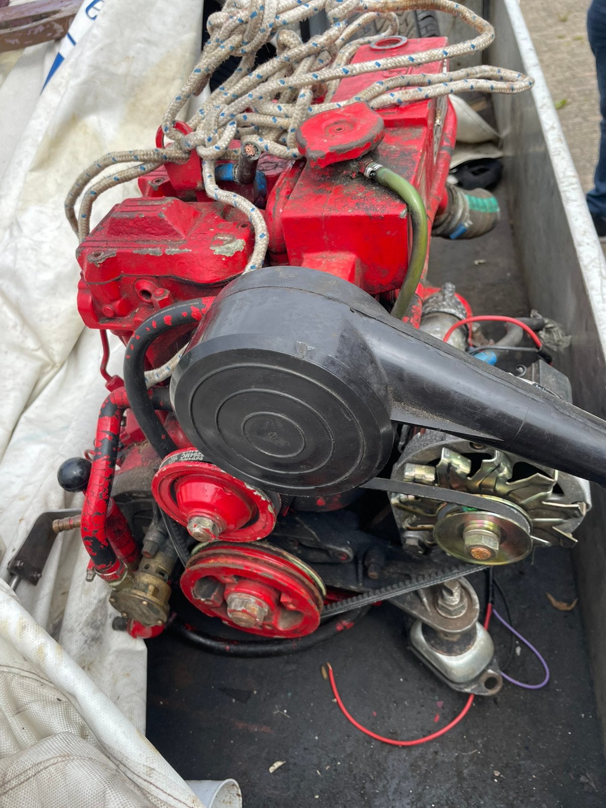 Goed draaien Ruggerini  mm190 met keerkoppeling, Ophalen of Verzenden, Gebruikt, Diesel, 10 tot 30 pk