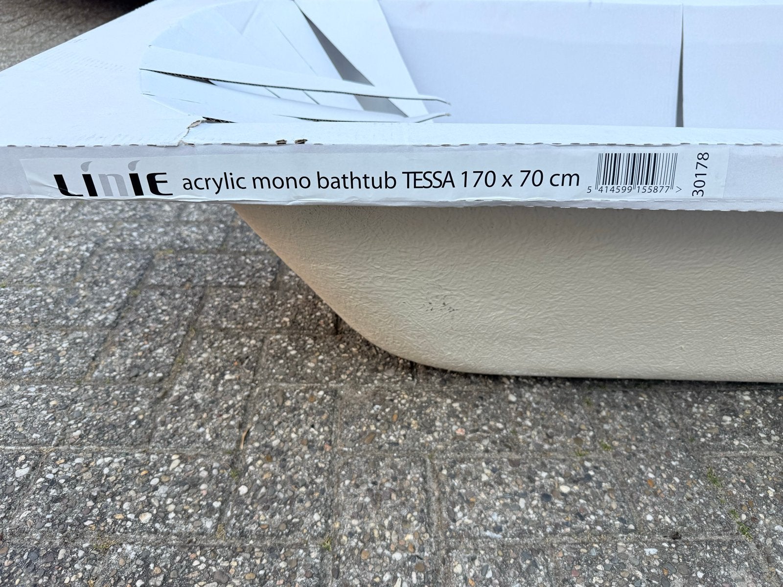 LinIE acryl mono ligbad TESSA 170 x 70 cm, Ophalen, Nieuw, Bad