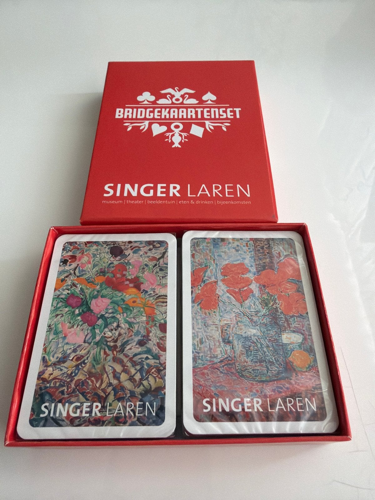 Bridgekaartenset Singer Laren - Nieuw in verpakking, Drie of vier spelers, Ophalen of Verzenden, Nieuw