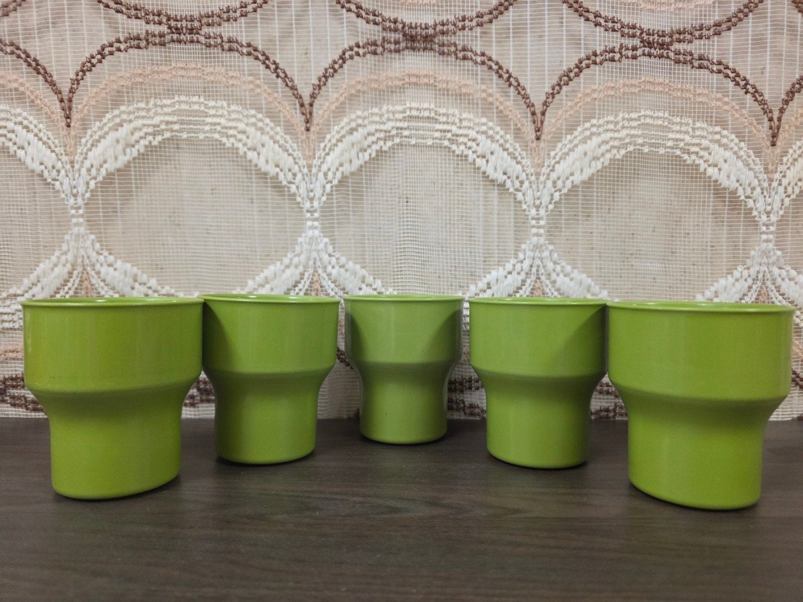 Mepal Rosti groene camping servies bekers set 5, Caravans en Kamperen, Kampeeraccessoires, Gebruikt, Ophalen of Verzenden