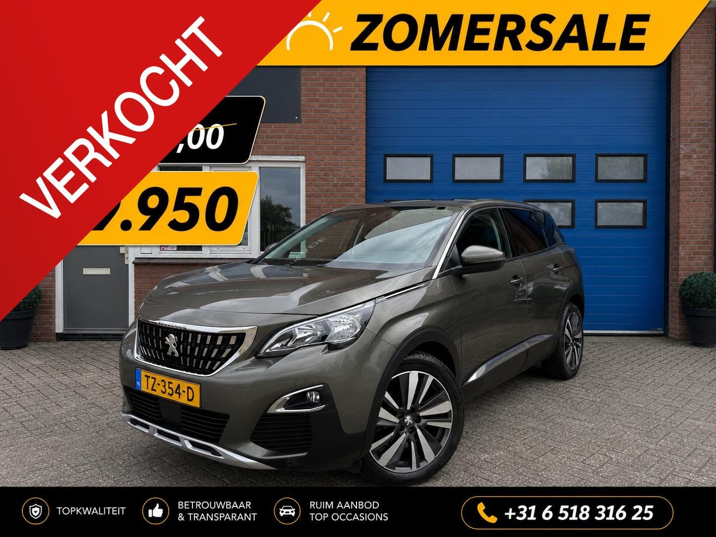 Peugeot 3008 1.2 PureTech Allure | Distributie vv | NL Auto, Voorwielaandrijving, Dealer onderhouden, Gebruikt, 1199 cc