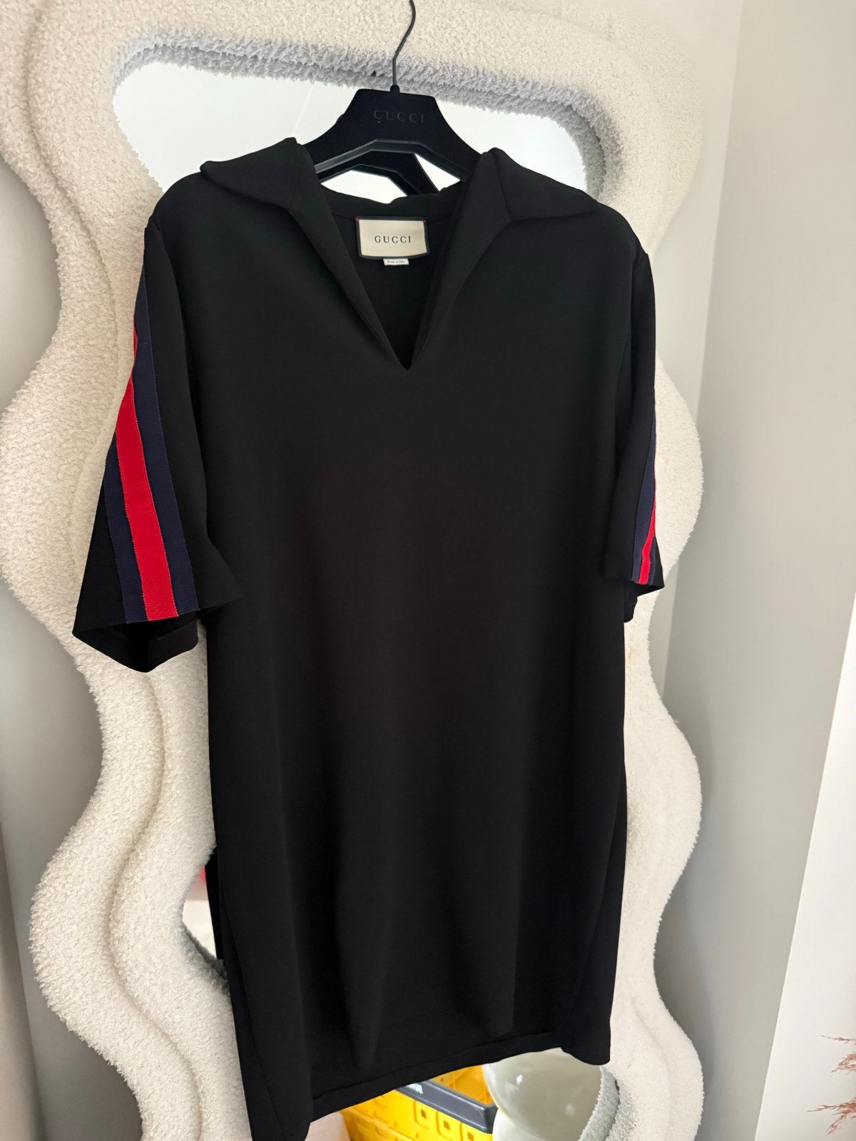 Gucci jurk zwart met rode en blauwe strepen, Kleding | Dames, Zwart, Maat 46/48 (XL) of groter, Ophalen of Verzenden, Zo goed als nieuw