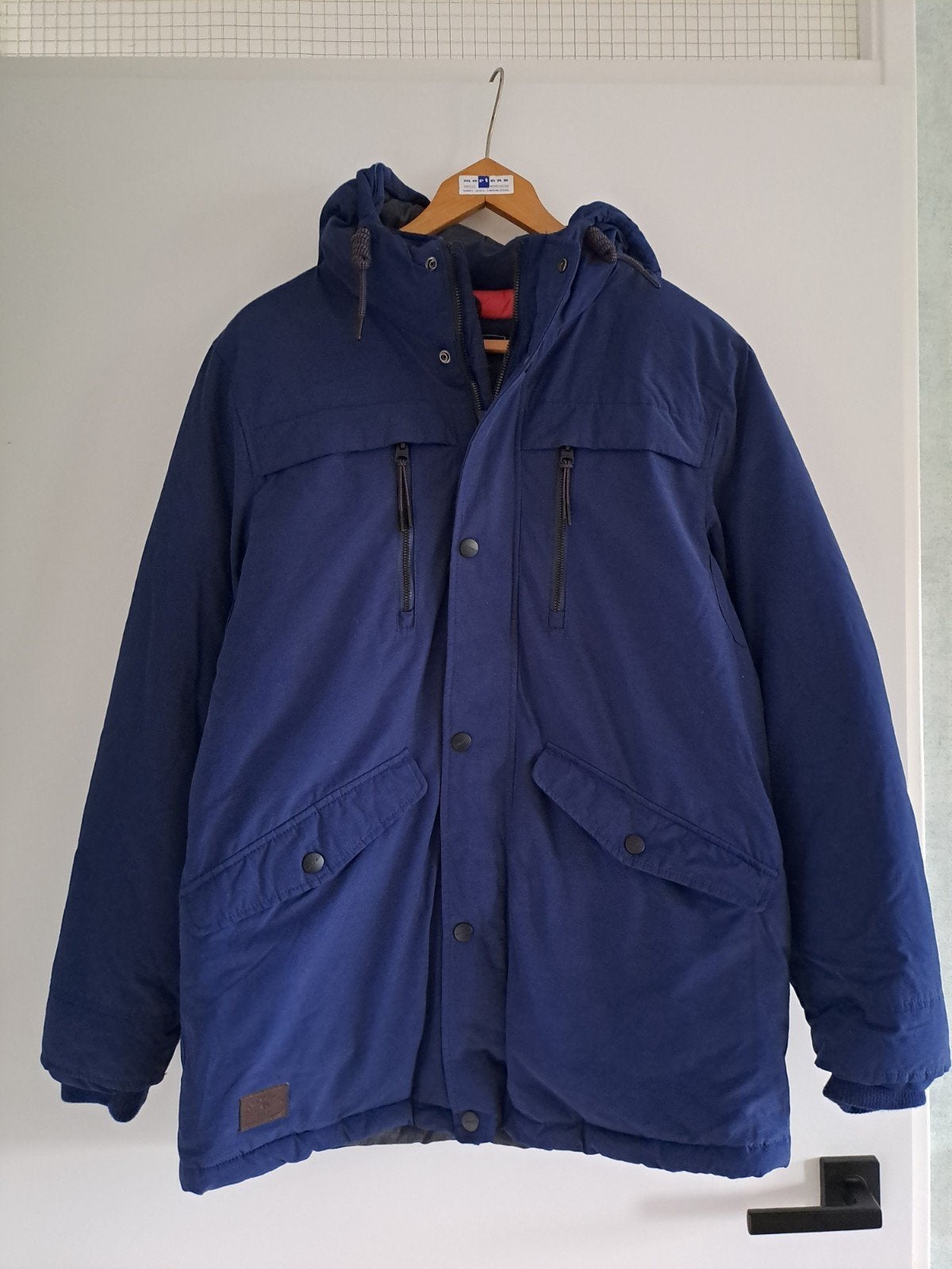Warme blauwe winterjas maat M - Keep it Warm!, Kleding | Heren, Keep it Warm!, Ophalen of Verzenden, Zo goed als nieuw, Maat 48/50 (M)