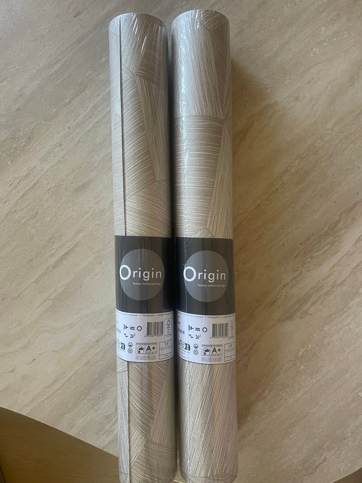 Origin Wallcoverings eco-texture vliesbehang - 2 rollen, Overige merken, Beige, Geometrisch, Modern