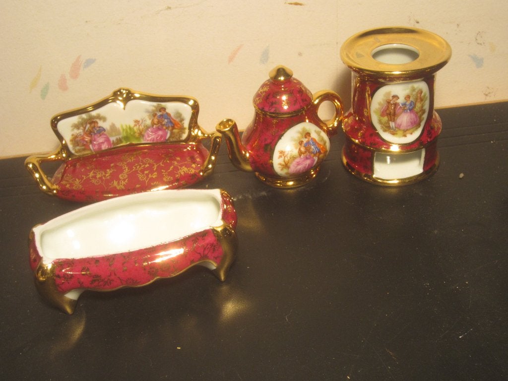5 delige set Limoges porselein, Antiek en Kunst, Ophalen of Verzenden