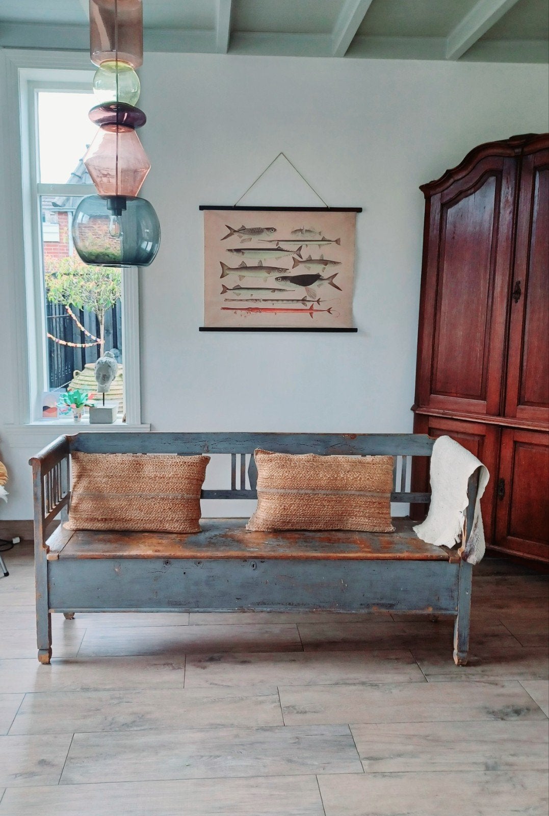 Grijze Klepbank vintage/landelijk, Ophalen