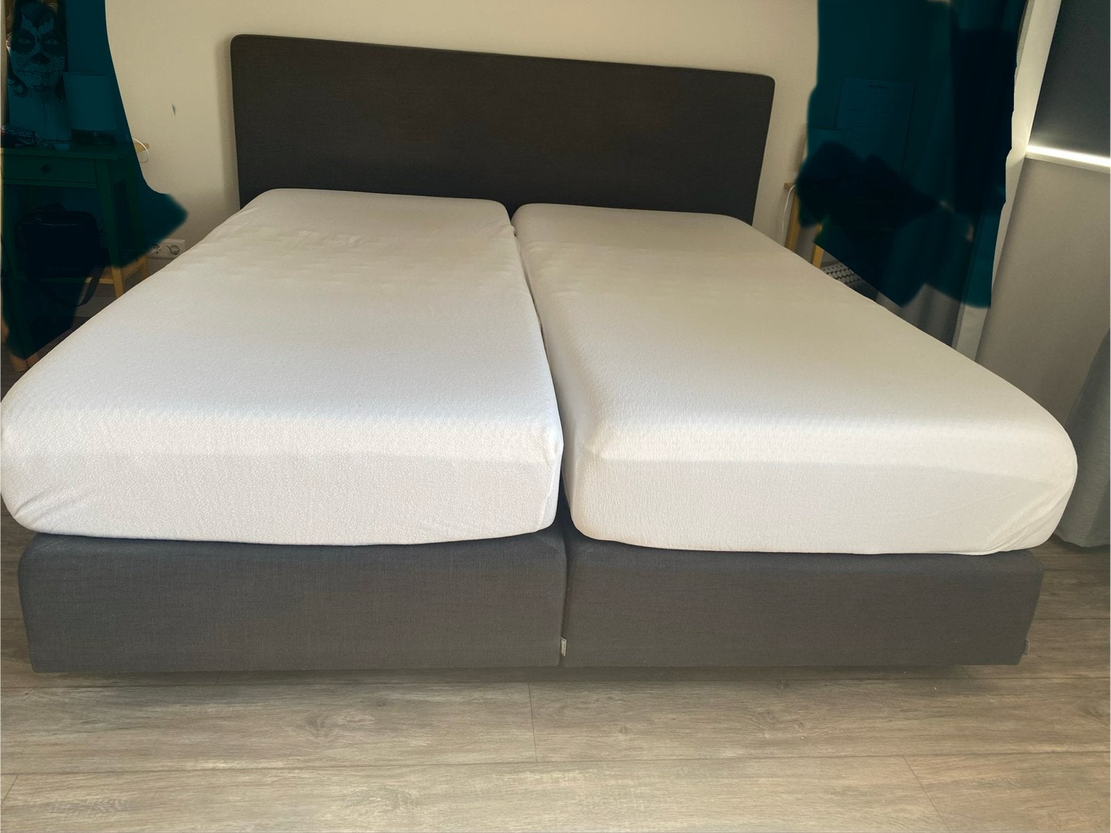 Auping antraciet grijs 180x210(onderhandelen kan😊), Ophalen, Gebruikt, 210 cm, Tweepersoons