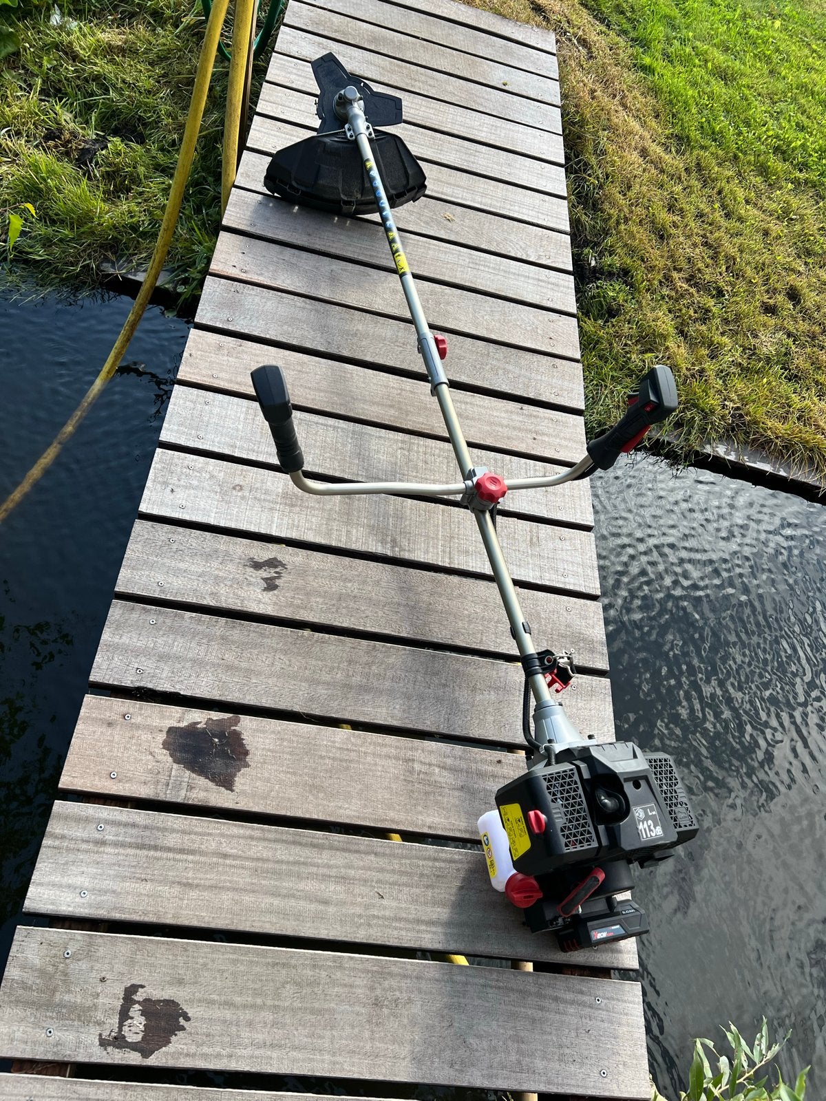 Parkside Benzine Grastrimmer / Bosmaaier - Zo goed als nieuw, Cirkelmaaier, Elektrische starter, Nieuw, Ophalen of Verzenden