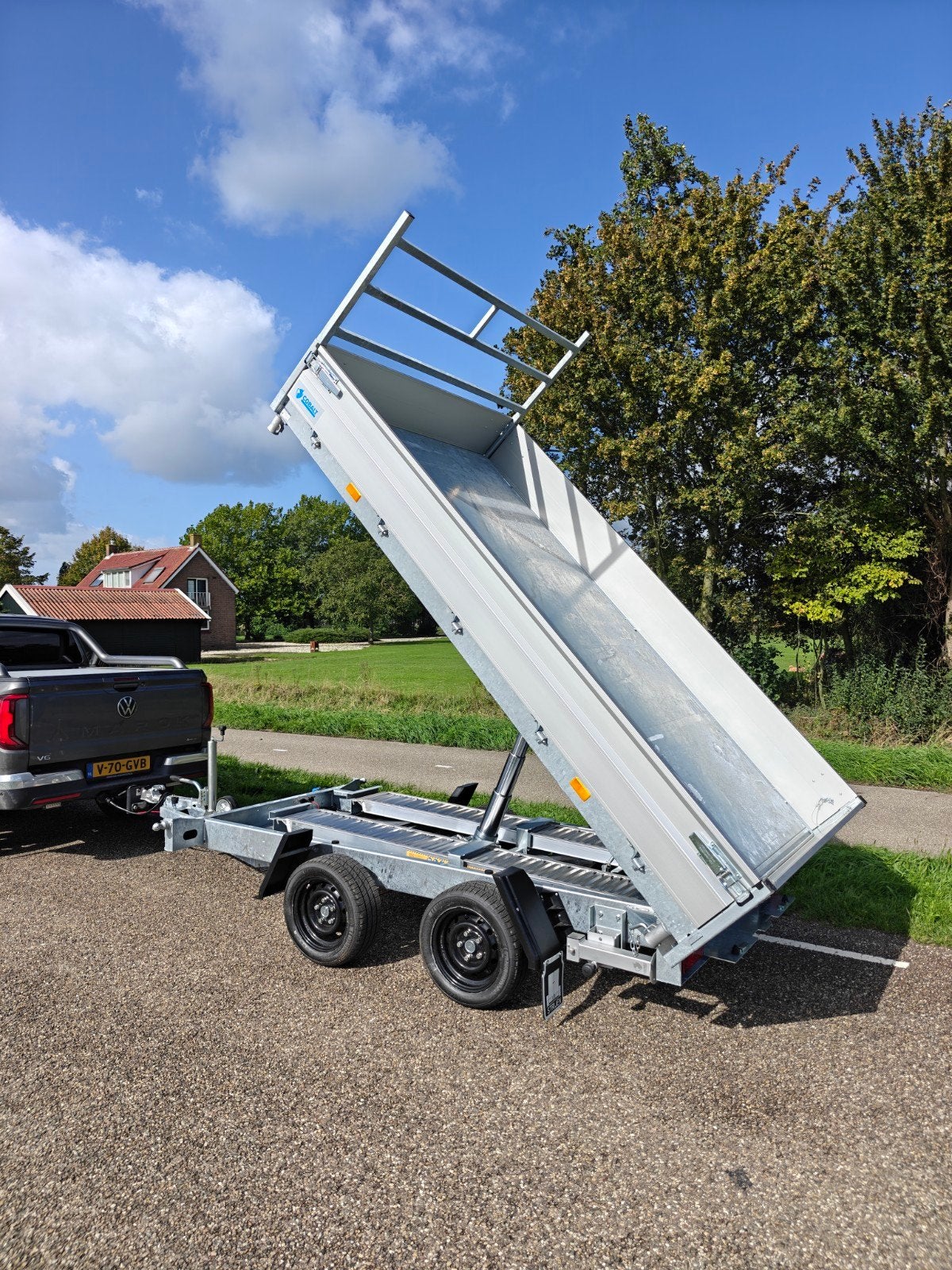 Demo Hapert kipper aanhanger 2700KG + oprijpakket, Ophalen of Verzenden, Zo goed als nieuw