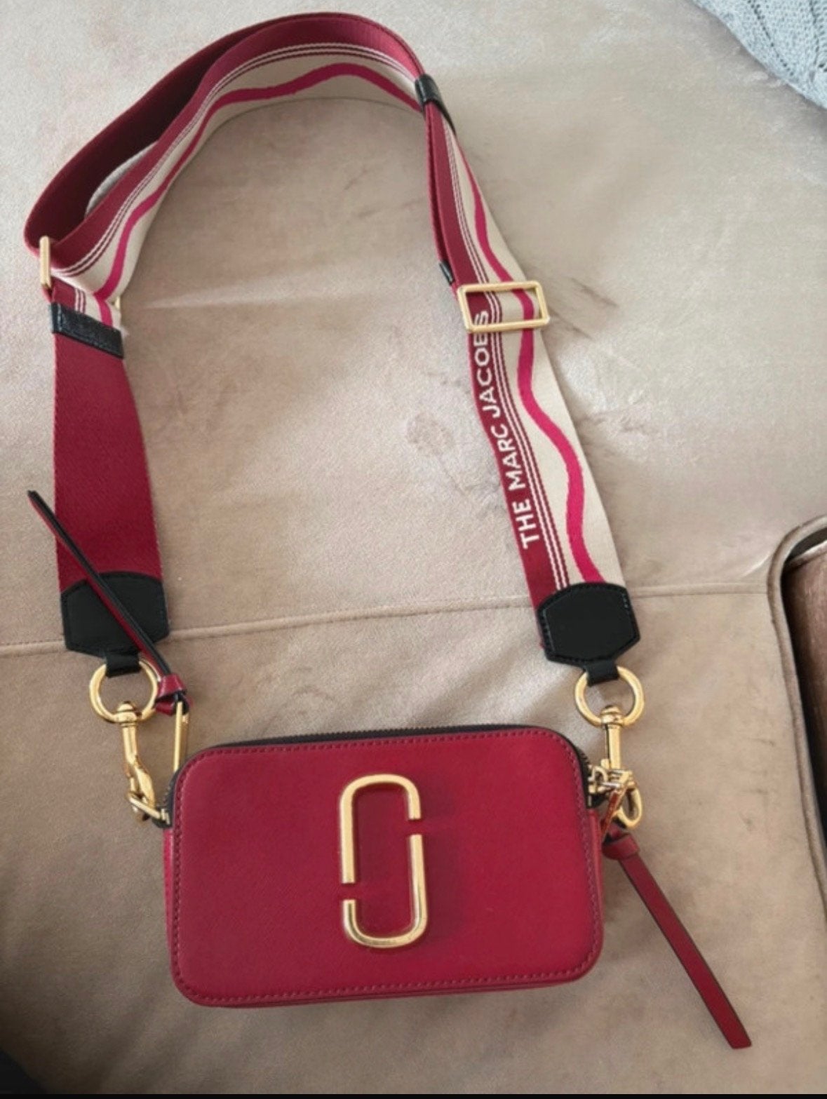 Marc Jacobs Snapshot Camera Bag Rood, Ophalen of Verzenden, Zo goed als nieuw, Rood, Schoudertasje
