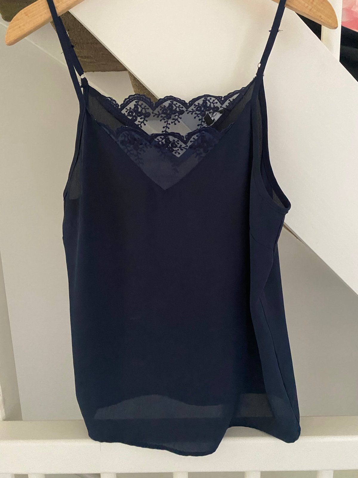 Hempje/ top maat M: mooi met kant., Kleding | Dames, Maat 38/40 (M), Blauw, Ophalen of Verzenden, Zo goed als nieuw