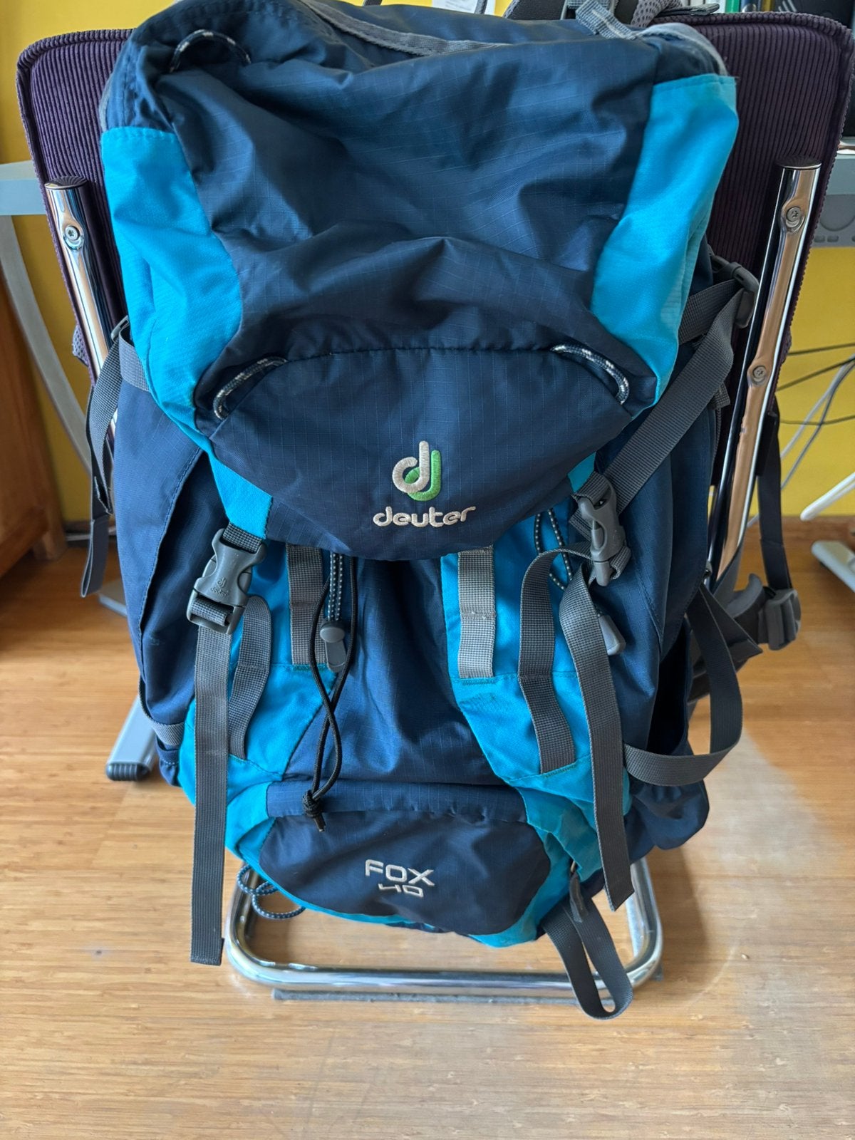 Deuter junior 40 liter rugzak, 30 cm of meer, Gebruikt, Blauw, Ophalen of Verzenden