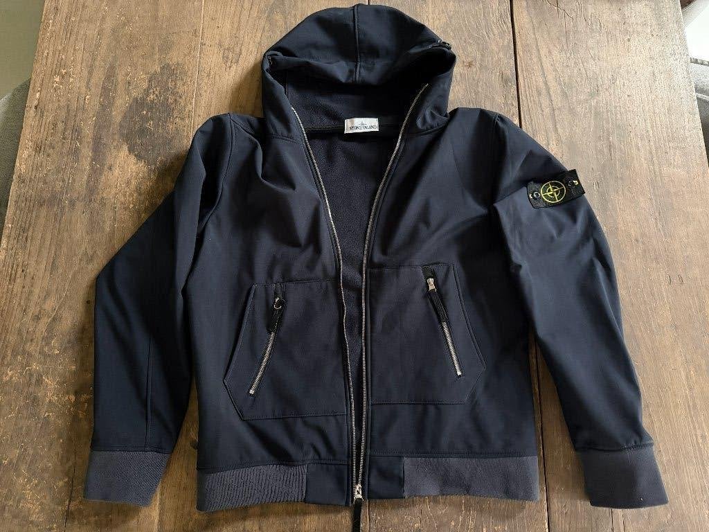Stone Island Soft Shell-R Jas - Maat M/L, Ophalen of Verzenden, Maat 48/50 (M), Blauw, Stone Island