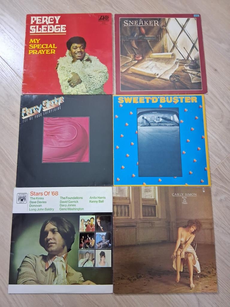 Diverse LP's: Percy Sledge, Sweet'd Buster, Carly, Cd's en Dvd's, Vinyl | Pop, Gebruikt, Ophalen of Verzenden, Complilatie, 12 inch