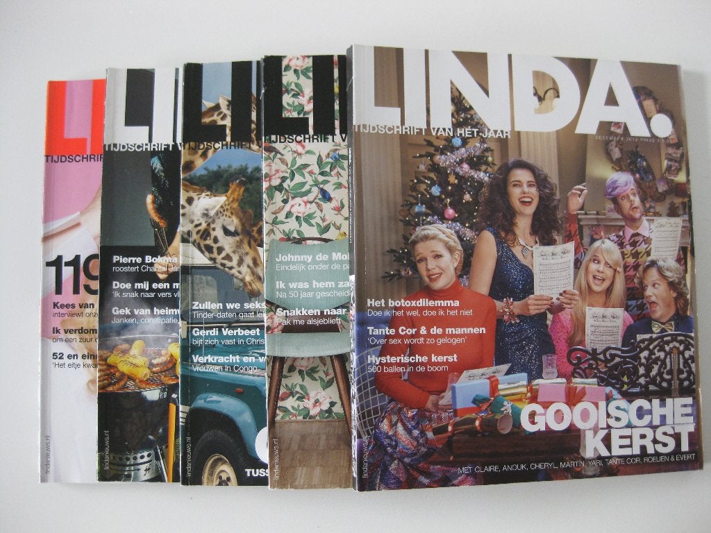 Linda. Maandblad / glossy / magazine 5 nummers 2014, Boeken, Ophalen of Verzenden, Zo goed als nieuw, Damesbladen