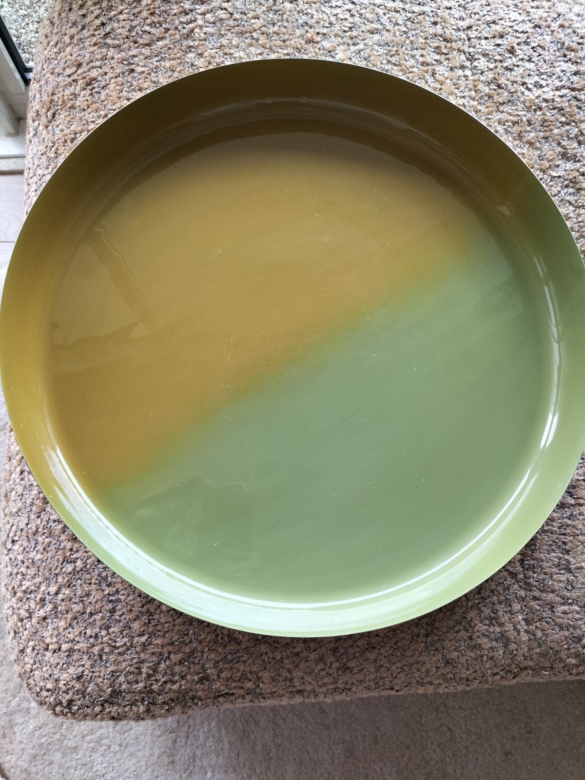 Sissy Boy dienblad, groen geel, ook tafeltje, Ophalen, Zo goed als nieuw, Rond