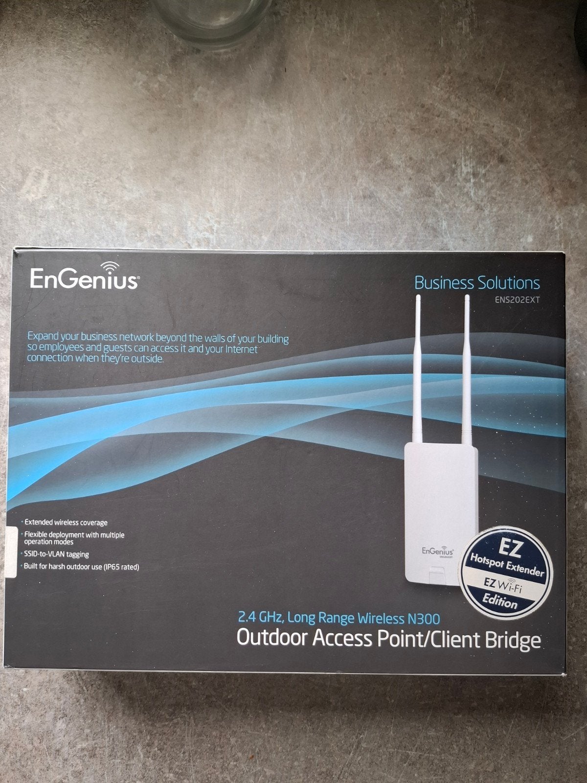 EZ Hotspot Extender IP65 Buitenmontage - EnGenius ENS202EXT, Computers en Software, Ophalen of Verzenden, Nieuw, Router, EnGenius