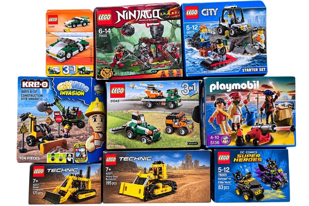 Partij LEGO Technic, City, Ninjago, Batman + Playmobil/KRE-O, Gebruikt, Overige thema's, Lego, Overige typen